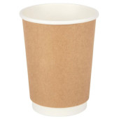 Recyclable Paper Cup Double Walled Kraft 355ml/12oz (Pack of 500)