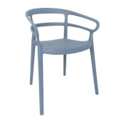 Bolero Mateo Café Chairs Slate Blue (Pack of 2)