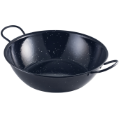 Black Enamel Paella Dish 30cm (Pack of 6)
