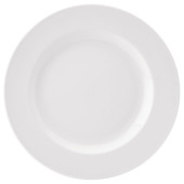 Pure White Wide Rim Plate 25.5cm/10" (Pack of 24)