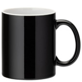 Pure White Straight-Sided Black Mug 340ml/12oz (Pack of 12)