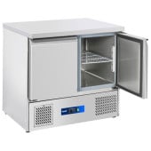 Prodis 2 Door Prep Compact Counter Flat Top Fridge 240 Litre