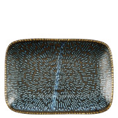 Churchill Inked Cascade Sapphire Blue Natural Tray 26 x 18cm (Pack of 6)