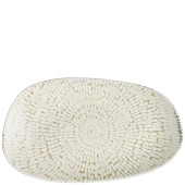 Churchill Inked Cascade Taupe Opal Organic Oblong Plate 22 x 13cm (Pack of 6)