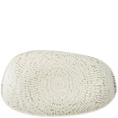 Churchill Inked Cascade Taupe Opal Organic Oblong Plate 26 x 15cm (Pack of 12)