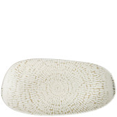 Churchill Inked Cascade Taupe Opal Organic Oblong Plate 35 x 15cm (Pack of 12)
