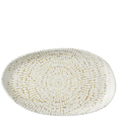 Churchill Inked Cascade Taupe Natural Oblong Platter 22 x 13cm (Pack of 6)