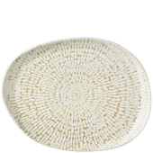 Churchill Inked Cascade Taupe Natural Oblong Platter 26 x 20cm (Pack of 6)