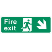 Fire exit fire safety sign for catering
