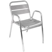 Bolero Aluminium Arched Arms Stacking Chairs (Pack of 4)