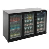 Polar Back Bar Bottle Cooler Beer Fridge Triple Door Hinged 330 Litre