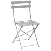 Bolero Perth Grey Pavement Style Steel Folding Chairs (Pack of 2)