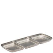 Artemis Stainless Steel Triple Dip Tray 22.5 x 9cm/9 x 3.5" (Pack of 12)