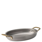 Vintage Steel Oval Dish 24.5 x 17.5cm (Pack of 6)