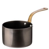 Black Vintage Steel Mini Sauce Pan 9cm/3.5" (Pack of 6)