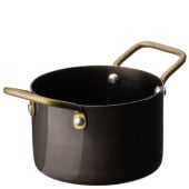 Black Vintage Steel Mini Casserole Dish 9cm/3.5" (Pack of 6)