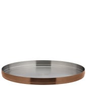 Brushed Copper Round Plate 23cm/9" (Pack of 6)	