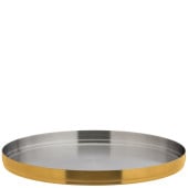 Brushed Gold Round Plate 23cm/9" (Pack of 6)	