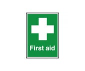 First Aid Notice - First Aid Text & Symbol