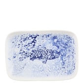 Churchill Inked Fresco Blue Natural Deep Tray 26 x 18cm (Pack of 6)