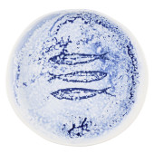 Churchill Inked Fresco Blue Natural Organic Plate 21.5cm/8.5" (Pack of 6)
