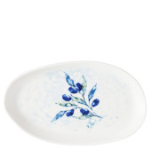 Churchill Inked Fresco Grove Blue Natural Organic Oblong Platter 22 x 13cm/8.5 x 5" (Pack of 6)