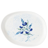 Churchill Inked Fresco Grove Blue Natural Organic Oblong Platter 26 x 20cm/10 x 7.75" (Pack of 6)