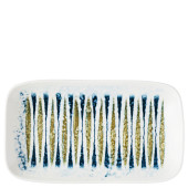 Churchill Inked Fresco Shoal Blue Natural Deep Tray 26 x 15cm/10 x 6" (Pack of 6)
