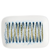 Churchill Inked Fresco Shoal Blue Natural Deep Tray 26 x 18cm/10 x 7" (Pack of 6)