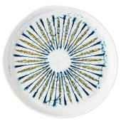 Churchill Inked Fresco Shoal Blue Natural Organic Plate 16.5cm/6.5" (Pack of 6)