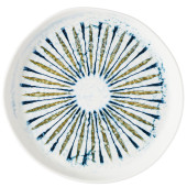 Churchill Inked Fresco Shoal Blue Natural Organic Plate 21.5cm/8.5" (Pack of 6)