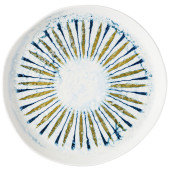 Churchill Inked Fresco Shoal Blue Natural Organic Plate 25.5cm/10" (Pack of 6)