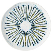 Churchill Inked Fresco Shoal Blue Natural Organic Plate 28cm/11" (Pack of 6)