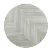 Bolero Pre-Drilled Round Table Top Chevron Design 600mm