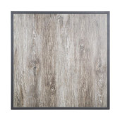 Bolero Wood Grain Effect Outdoor Glass Table Top Grey 700mm