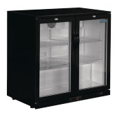 Polar Back Bar Bottle Cooler Beer Fridge Double Door Hinged 208 Litre