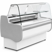 Graupel Rota Slimline Curved Glass Serve Over Meat Fridge Counter