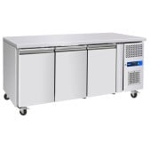 Prodis Three Door Stainless Steel Counter Freezer 416 Litre