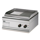 Lincat GS6/TR/E Silverlink 600 Electric Countertop Griddle Twin Zone Half Ribbed Plate Extra Power 600mm 5.6 kW