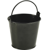 Galvanised Steel Serving Bucket 10cm Black (Pack of 12)