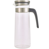 Glass Water Jug With Stainless Steel Lid & Filter 1.5 Litre