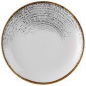 Churchill Studio Prints Homespun Accents Jasper Grey Evolve Coupe Plate 21.7cm/8.5" (Pack of 12)