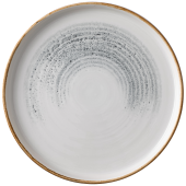 Churchill Studio Prints Homespun Accents Jasper Grey Walled Plate 26cm/10.25" - Overhead