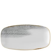 Churchill Studio Prints Homespun Accents Jasper Grey Chefs’ Oblong Plate 30 x 15.3cm/11.75 x 6" (Pack of 12)