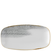 Churchill Studio Prints Homespun Accents Jasper Grey Chefs’ Oblong Plate 35.5 x 18.9cm/13.875 x 7.375" (Pack of 6)