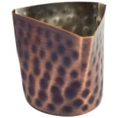 French Fry Cup with Triangle Mouth Hammered Antique Copper