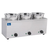 Hurricane Round Pot Wet Bain Marie 3x 3.5 Litre