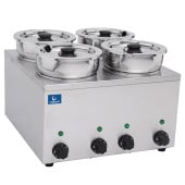 Hurricane Round Pot Wet Bain Marie 4x 3.5 Litre