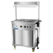 Hurricane HCB88 Servery Unit with Bain Marie Top and Gantry Light 900mm