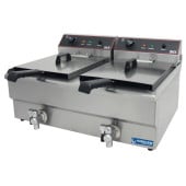 Hurricane Electric Countertop Fryer 2 x 16 Litres Twin Tank with Tap